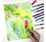 Tombow Feutre double pointe 'ABT DUAL BRUSH PEN', set de 6