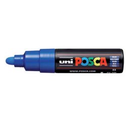 Marqueur peinture posca pc7m pointe large conique encre    inodore couvrante miscible    tous supports coloris bleu