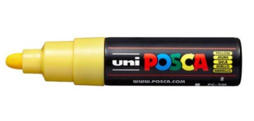 Marqueur à pigment PC-7M, jaune