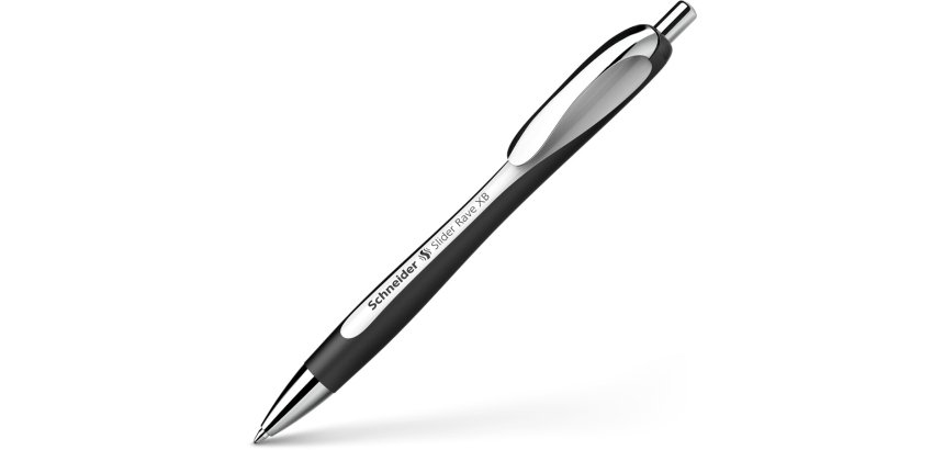 Stylo-bille schneider slider rave xb black edition         viscoglide trait extra large  encre bleue coloris