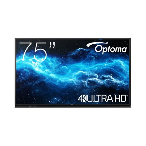 Optoma 3752RK Pannello piatto interattivo 190,5 cm (75") LED Wi-Fi 400 cd/m² 4K Ultra HD Nero Touch screen Processore integrato Android 11