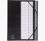 Trieur rigide Exacompta Ordonator alphabétique 26 divisions noir