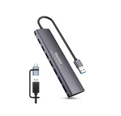 Hamlet XHUB-07A3CX hub di interfaccia USB 2.0 Type-C 5000 Mbit/s Alluminio
