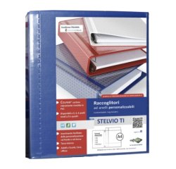 Raccoglitore Stelvio Ti 100 4Q - 22x30 cm - A4 - blu personalizzabile - Sei Rota