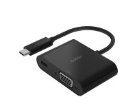 Adaptador belkin avc001btbk usb-c a vga + carga color negro