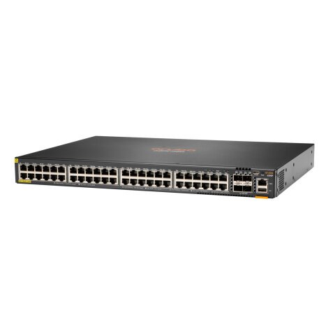 HPE Aruba Networking Aruba 6200F 48G Class4 PoE 4SFP+ 370W Géré L3 Gigabit Ethernet (10/100/1000) Connexion Ethernet, supportant l'alimentation via ce port (PoE) 1U