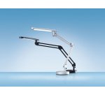 Lampe à LED 4 Stars Noire ABS alu et métal - Bras 2 x 28 cm, Tête 28,4 x 4,5 cm Socle D15,3 cm