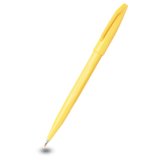 Feutre pentel sign s520 ecriture douce aquarellable   pointe moyenne 2mm baguee     longue duree encre jaune