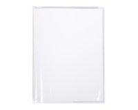 Protège-cahiers cristalux avec rabats marque-pages PVC 22/100ème 24x32 cm - Incolore
