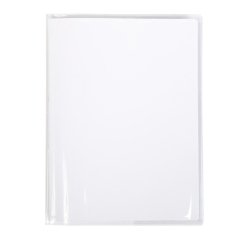 Protège-cahiers cristalux avec rabats marque-pages PVC 22/100ème 24x32 cm - Incolore