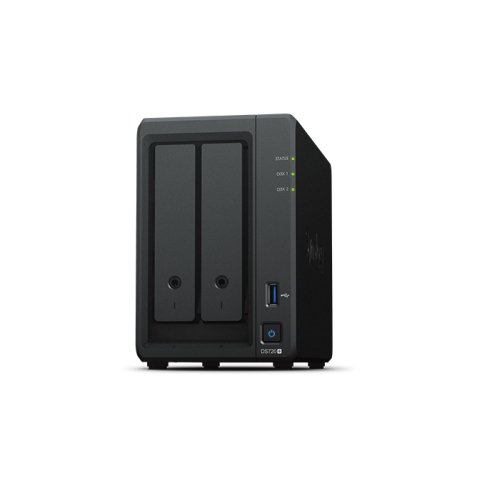 Synology DiskStation DS720+ serveur de stockage NAS Bureau Intel® Celeron® J4125 2 Go DDR4 0 To Noir