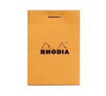 Bloc agrafé Rhodia N°10 5,2x7,5 cm 80 feuillets petits carreaux 5x5 80g - Orange