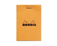 Bloc agrafé Rhodia N°10 5,2x7,5 cm 80 feuillets petits carreaux 5x5 80g - Orange