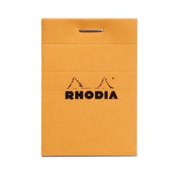 Bloc de direction couverture Orange 80 feuilles (160 pages) format N10 5,2x7,5 réglure 5x5