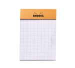 Bloc agrafé Rhodia N°10 5,2x7,5 cm 80 feuillets petits carreaux 5x5 80g - Orange