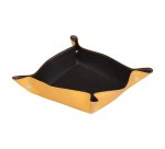 Rhodiarama vide-poche réversible simili cuir italien O&B réversible 12x12x4,5 cm - Orange