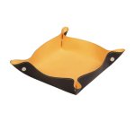 Rhodiarama vide-poche réversible simili cuir italien O&B réversible 12x12x4,5 cm - Orange