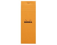 Bloc agrafé Rhodia N°8 7,4x21 cm 80 feuillets petits carreaux 5x5 80g - Orange