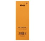 Bloc agrafé Rhodia N°8 7,4x21 cm 80 feuillets petits carreaux 5x5 80g - Orange