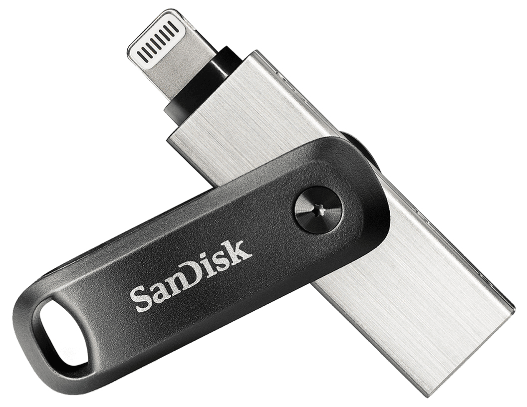 SanDisk iXpand lecteur USB flash 64 Go USB Type-A / Lightning 3.2 Gen 2 (3.1  Gen 2) Noir, Argent sur
