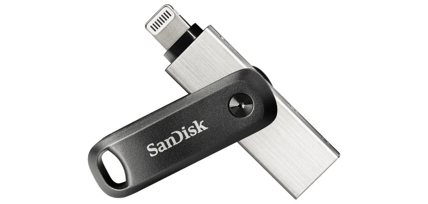 SanDisk iXpand lecteur USB flash 64 Go USB Type-A / Lightning 3.2 Gen 2 (3.1 Gen 2) Noir, Argent