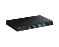 Trendnet TPE-30284 commutateur réseau Géré L2/L4 Gigabit Ethernet (10/100/1000) Connexion Ethernet, supportant l'alimentation via ce port (PoE) 1U Noir