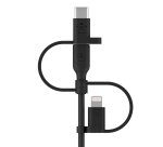 Belkin BoostCharge câble USB A USB C/Micro-USB B/Lightning noir 1 m