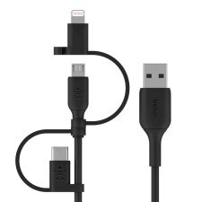 Belkin BoostCharge câble USB A USB C/Micro-USB B/Lightning noir 1 m