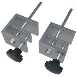 Set de 2 pinces de fixation pour séparateur film en PVC Premium Plus