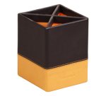 Pot à crayons, en similicuir