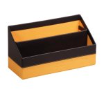 Rhodiarama porte-courrier simili cuir italien 25x10x14 cm - Noir