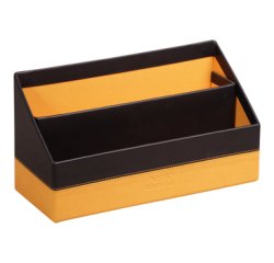 Rhodiarama porte-courrier simili cuir italien 25x10x14 cm - Noir