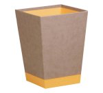 Rhodiarama corbeille à papier simili cuir italien 27x27x32 cm - Taupe