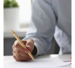 Stylo-bille parker jotter xl monochrome pointe moyenne     encre bleue avec coffret      cadeau coloris or