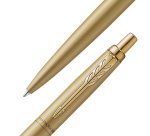 Stylo-bille parker jotter xl monochrome pointe moyenne     encre bleue avec coffret      cadeau coloris or