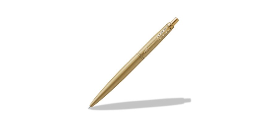 Stylo-bille parker jotter xl monochrome pointe moyenne     encre bleue avec coffret      cadeau coloris or