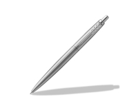 Stylo-bille parker jotter xl monochrome pointe moyenne     encre bleue avec coffret      cadeau coloris acier