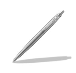 Stylo-bille parker jotter xl monochrome pointe moyenne     encre bleue avec coffret      cadeau coloris acier