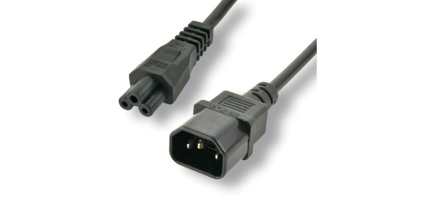 MCL C14 / C5 POWER CORD 2M . Noir Coupleur C14 Coupleur C5