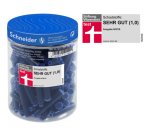 Cartouches schneider courtes internationales encre coloris bleu pot de 100 unit s