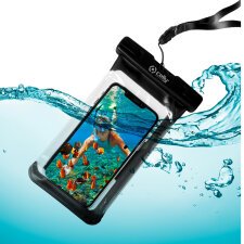 Funda acuática negra para smartphone