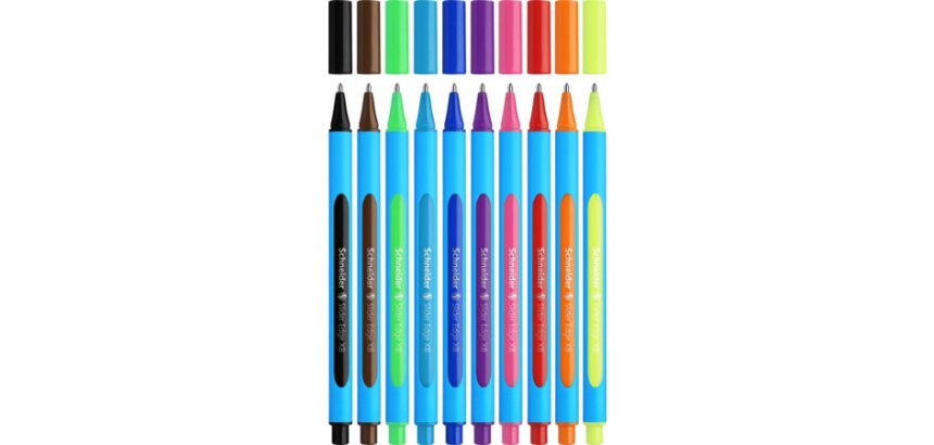 Stylo-bille schneider slider edge xb couleur assorties packde 10