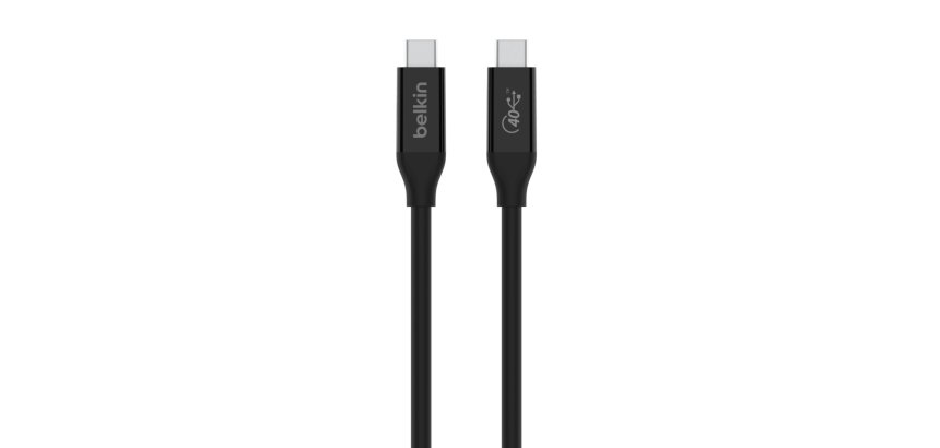 Belkin INZ001bt0.8MBK câble USB USB4 Gen 3x2 0,8 m USB C 40 Gbit/s 100 W Noir