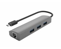 DLH DY-TU5077 station d'accueil Avec fil USB 3.2 Gen 1 (3.1 Gen 1) Type-C Gris