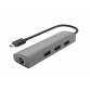 DLH DY-TU5077 station d'accueil Avec fil USB 3.2 Gen 1 (3.1 Gen 1) Type-C Gris