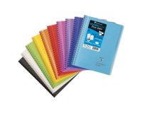 Carnet dessin/croquis Koverbook reliure intégrale enveloppante A5 100 pages papier blanc 125 g couverture polypropylène transparent - Assortis