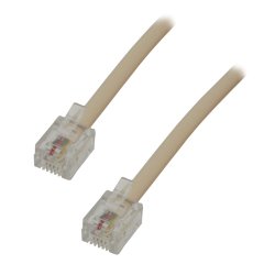 MCL Cable Modem RJ11 6P/4C 3m Ivoire