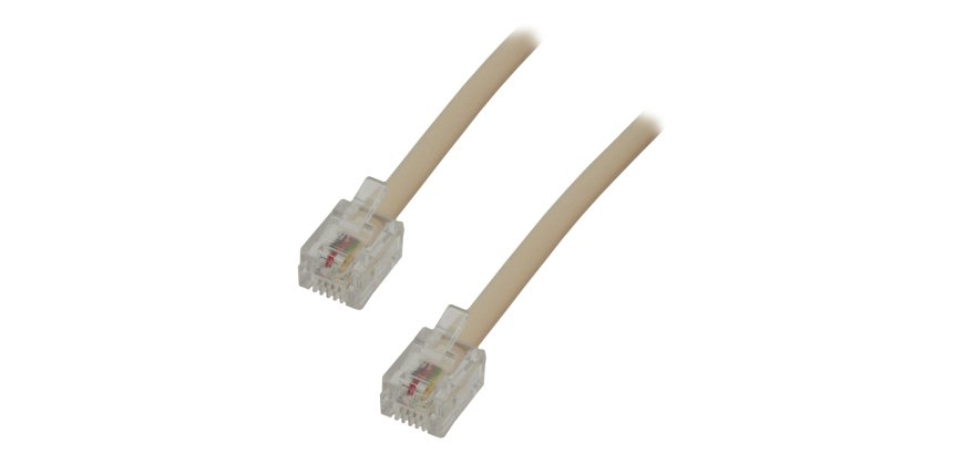 MCL Cable Modem RJ11 6P/4C 3m Ivoire