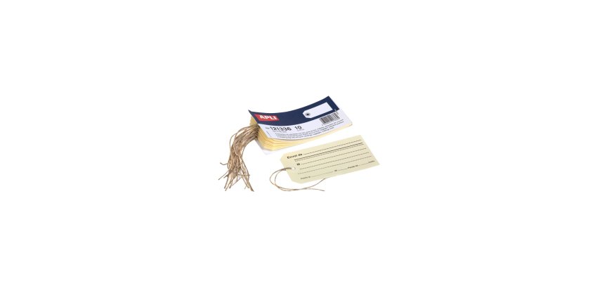 Étiquette américaine apli agipa 63x115mm pré-imprimée ficelle individuelle 250mm carnet 10 unités