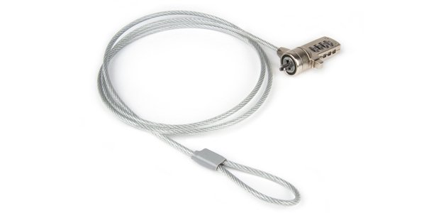 Hamlet XNBLOCK15N cable lock Metallic, White 1.5 m